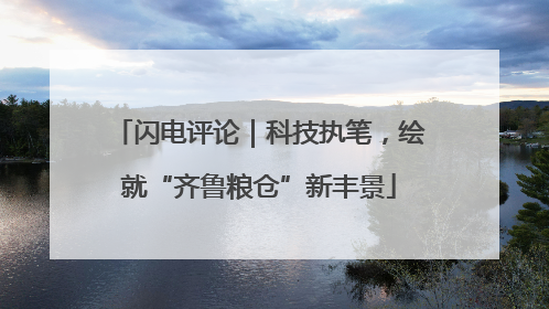 闪电评论｜科技执笔，绘就“齐鲁粮仓”新丰景