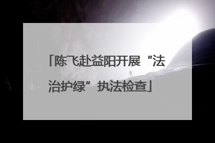 陈飞赴益阳开展“法治护绿”执法检查