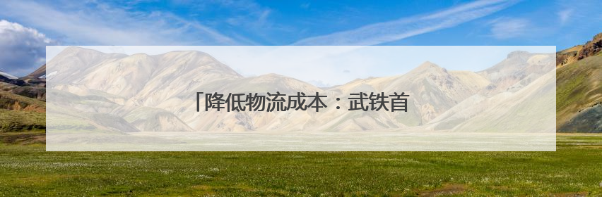 降低物流成本：武铁首开至广州“竞价”班列