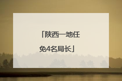 陕西一地任免4名局长