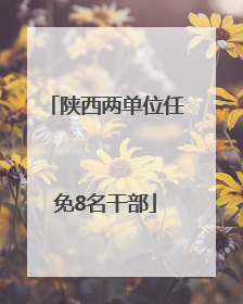 陕西两单位任免8名干部