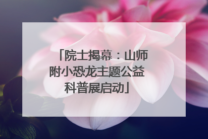 院士揭幕：山师附小恐龙主题公益科普展启动