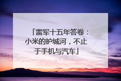雷军十五年答卷：小米的护城河，不止于手机与汽车