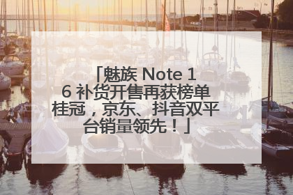 魅族 Note 16 补货开售再获榜单桂冠，京东、抖音双平台销量领先！