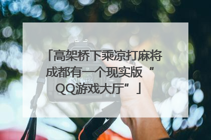 高架桥下乘凉打麻将 成都有一个现实版“QQ游戏大厅”