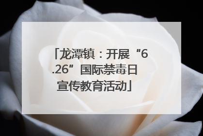 龙潭镇：开展“6.26”国际禁毒日宣传教育活动