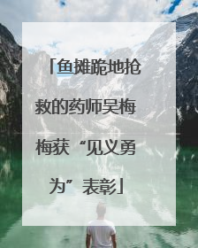 鱼摊跪地抢救的药师吴梅梅获“见义勇为”表彰