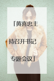 黄喜忠主持召开书记专题会议