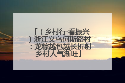 （乡村行·看振兴）浙江义乌何斯路村：龙粽越包越长折射乡村人气渐旺