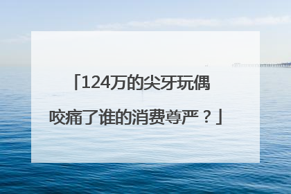 124万的尖牙玩偶 咬痛了谁的消费尊严？