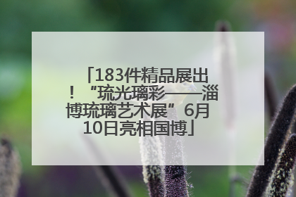 183件精品展出！“琉光璃彩——淄博琉璃艺术展”6月10日亮相国博