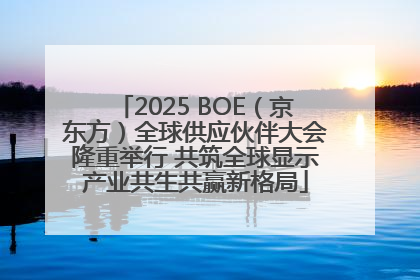 2025 BOE（京东方）全球供应伙伴大会隆重举行 共筑全球显示产业共生共赢新格局
