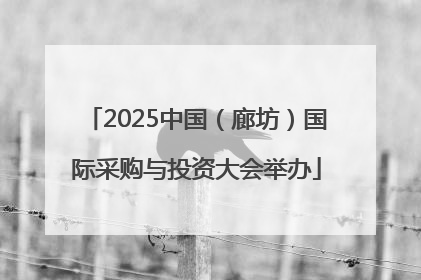 2025中国（廊坊）国际采购与投资大会举办