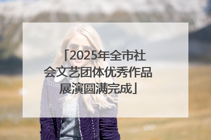 2025年全市社会文艺团体优秀作品展演圆满完成