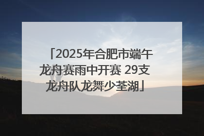 2025年合肥市端午龙舟赛雨中开赛 29支龙舟队龙舞少荃湖