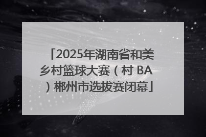 2025年湖南省和美乡村篮球大赛（村 BA）郴州市选拔赛闭幕