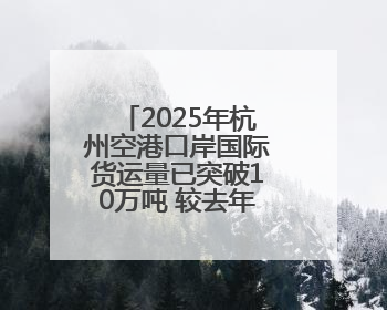 2025年杭州空港口岸国际货运量已突破10万吨 较去年同期提前一周