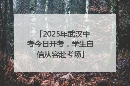 2025年武汉中考今日开考，学生自信从容赴考场