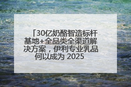 30亿奶酪智造标杆基地+全品类全渠道解决方案，伊利专业乳品何以成为 2025 焙烤展 MV