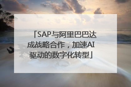 SAP与阿里巴巴达成战略合作，加速AI驱动的数字化转型